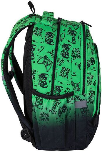 Školski ruksak, anatomski, CoolPack, Prime Pro, Game Over Gradient Green