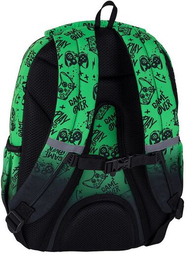 Školski ruksak, anatomski, CoolPack, Prime Pro, Game Over Gradient Green