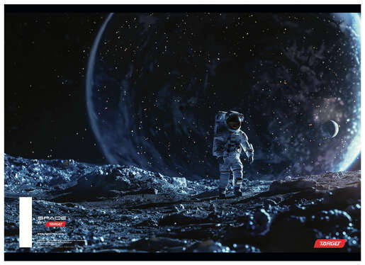 Set bilježnica, Target Space, A4, geometrija, 52 lista, meki uvez, 10 KOM