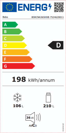 Beko hladnjak B5RCNA375HXB