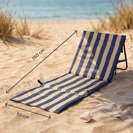 Ležaljka za plažu s naslonom Stripes