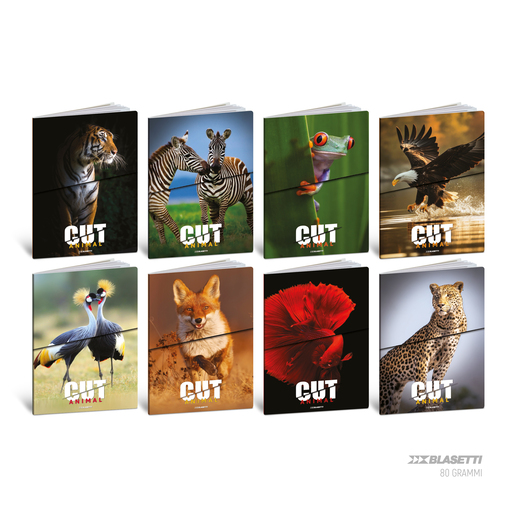 Set bilježnica Animal cut, A4 linije, 52 lista, meki uvez, 10 KOM