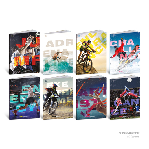 Set bilježnica Sport Challenge, A4 kvadratići, 52 lista, meki uvez, 10 KOM