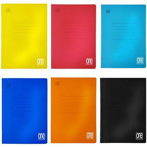 Set bilježnica One color, A4 linije, 42 listova, meki uvez, 10 KOM