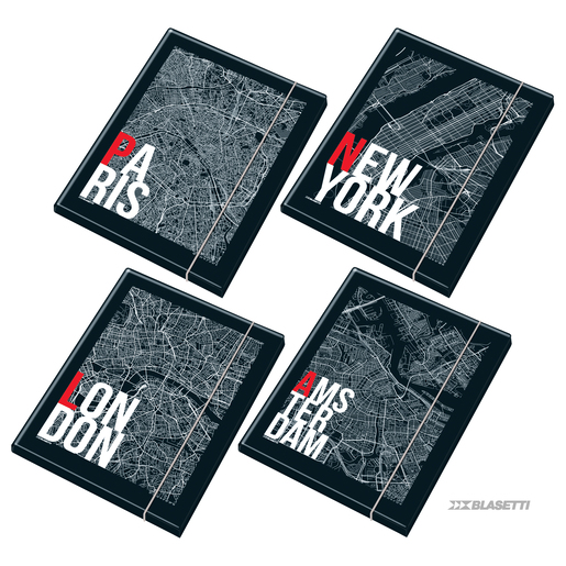 Set bilježnica Gli Imperdibli City,  A4 kvadratići, 48 listova, meki uvez, 10 KOM