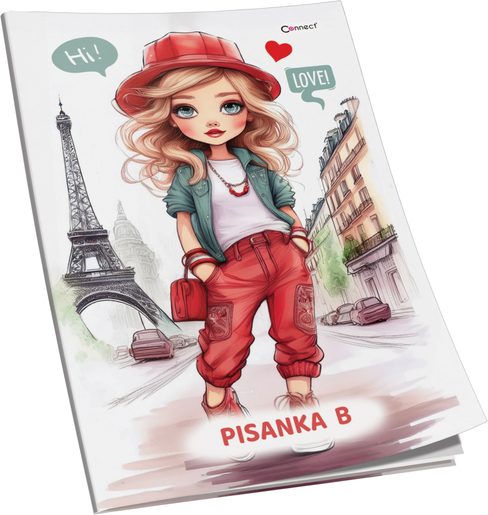 Pisanka B Connect Girl+ Soft, B5 linije, 24 listova, meki uvez