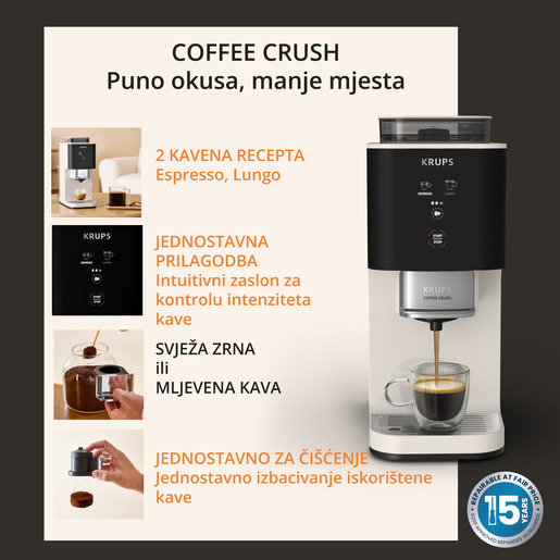 Krups aparat za kavu Crush Ivory SA4001E0