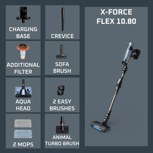 Rowenta štapni usisavač, X-Force Flex 10.80. Animal, RH7AD5E0
