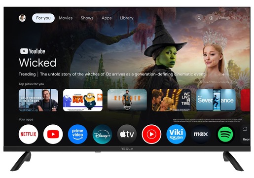 Tesla 32" DLED TV 32E655BHS, HD Ready, Google Smart TV