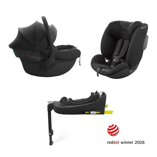 Kinderkraft ENDURA 3u1 Modular System (autosjedalice I-LITE + I-FIX ENDURA + baza ENDURA SAFE FX), Black