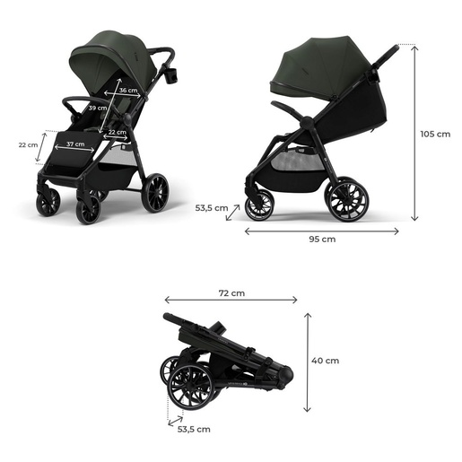 Kinderkraft sportska kolica Grande 2, Green