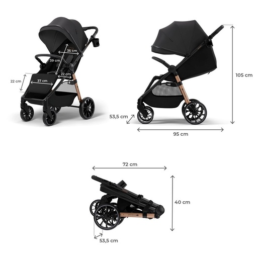 Kinderkraft sportska kolica Grande 2, Black