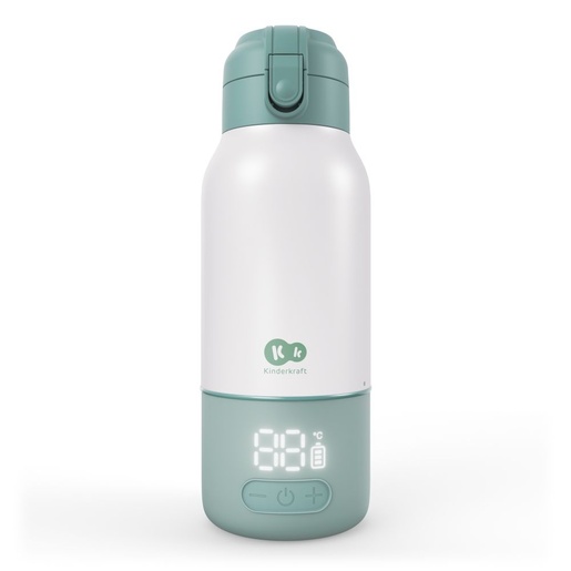 Kinderkraft GAJA prijenosni grijač bočica/termosica s baterijom 500 ml, Green