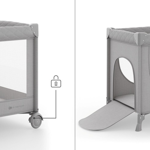 Kinderkraft putni krevetić LEODY UP, Grey