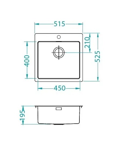Alveus sudoper PURE 30 QC