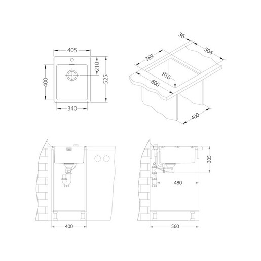 Alveus sudoper PURE 10 QC