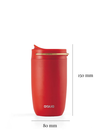 EQUA Cup, termo šalica od nehrđajućeg čelika za čaj/kavu, 300ml, Pomodoro