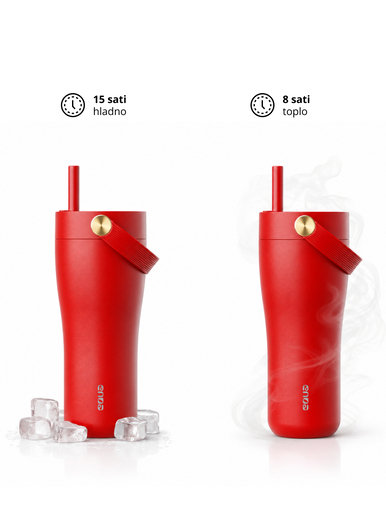 EQUA CARRY Cup, termo šalica od nehrđajućeg čelika za čaj/kavu, 600ml, Pomodoro
