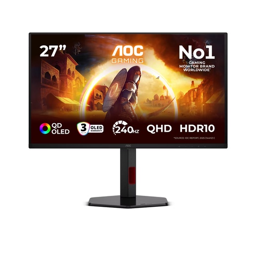AOC 27" gaming monitor Q27G4ZDR, QHD, 240Hz, QD-OLED