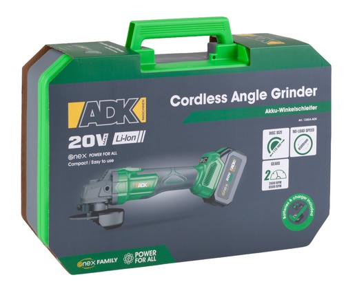 ADK akumulatorska kutna brusilica 20V SF4C103 ENEX 1 x 2.0AH