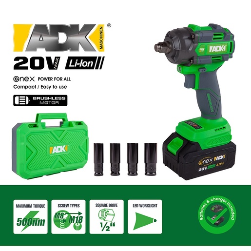 ADK akumulatorski udarni odvijač 20V SF4L103 / SF4L104 ENEX 1 X 4.0AH