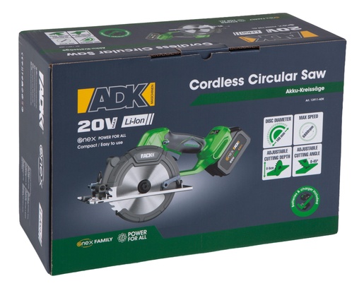 ADK akumulatorska kružna pila 20V SF4J503 ENEX 1 X 4.0AH