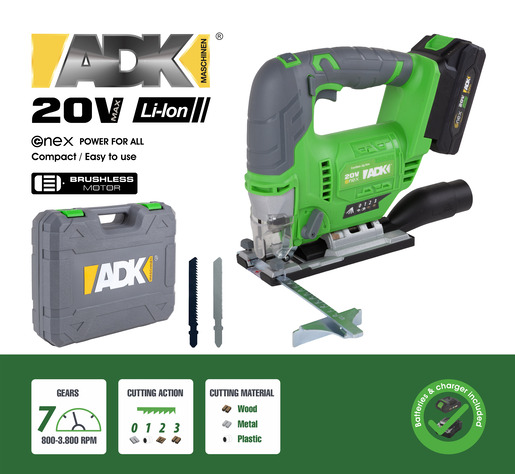 ADK akumulatorska ubodna pila 20V SF8J704 ENEX 1 X 2.0AH