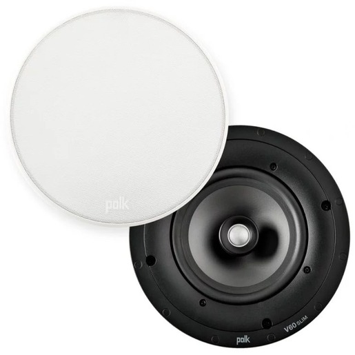 Polk V60 Slim, ugradbeni stropni zvučnik, bijeli