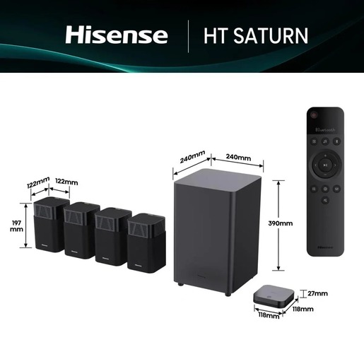 Hisense HT SATURN soundbar sustav 4.1.2, 720 W