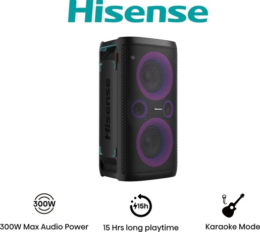 Hisense PARTY STORM prijenosni Bluetooth zvučnik, 300 W