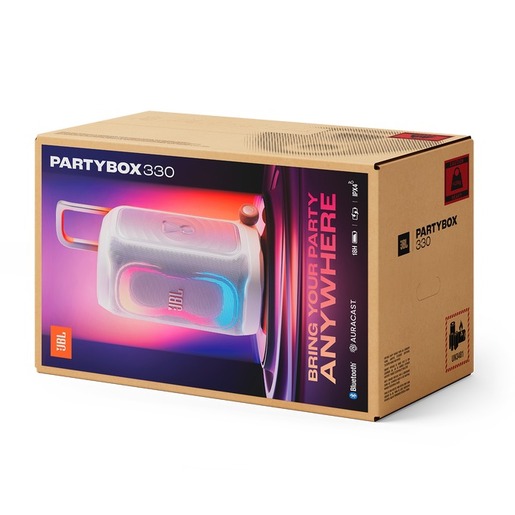 JBL PartyBox 330, prijenosni bluetooth zvučnik, bijeli