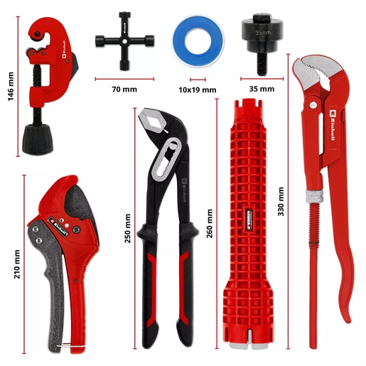 Einhell umetak za E-Case, vodoinstalaterski set, 8/1