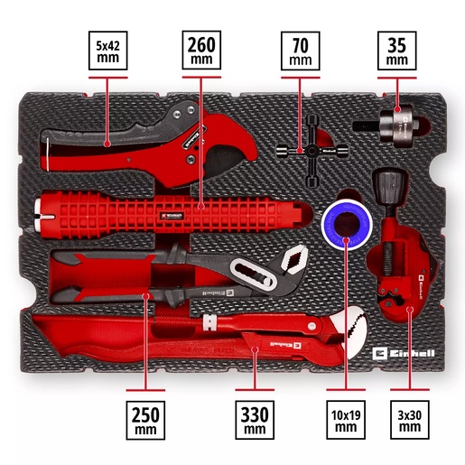 Einhell umetak za E-Case, vodoinstalaterski set, 8/1