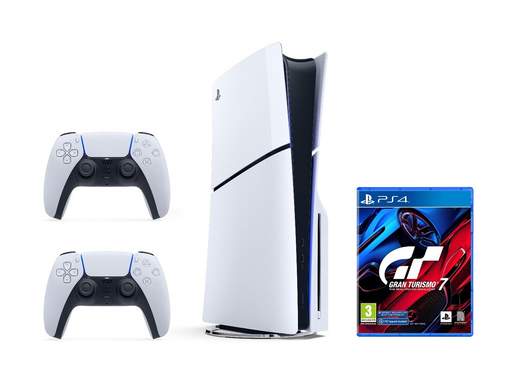 PlayStation 5 Slim E chassis + Gran Turismo 7 + dodatni PS5 kontroler