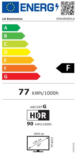 LG 55" NANO 4K UHD AI TV 55NU800B3LA, webOS Smart TV, HDR10 Pro