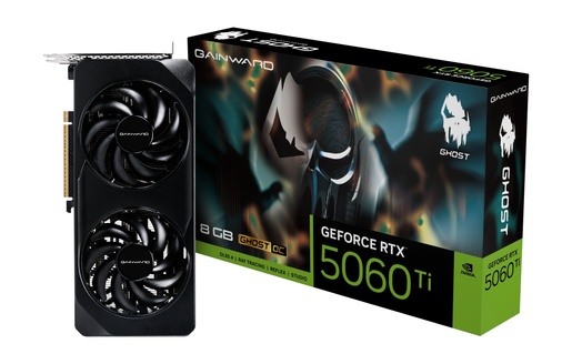 Grafička kartica Gainward, nVidia GeForce RTX 5060 Ti Ghost OC 8GB GDDR7, PCIe 5.0, 3x DP, 1x HDMI (NE7506TT19P1-GB2062B)