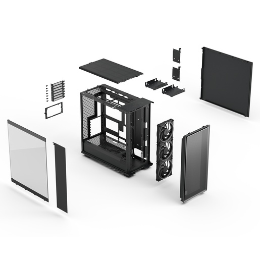 Kućište Fractal Epoch XL Black TG RGB Light Tint