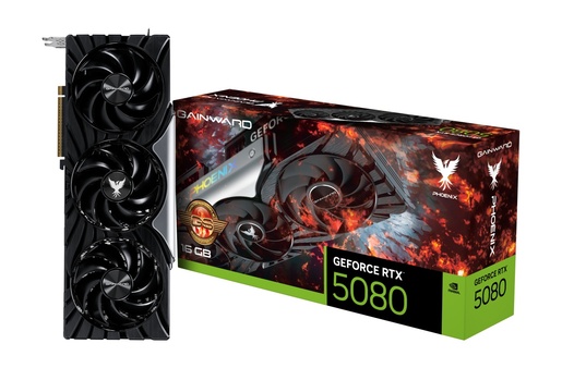 Grafička kartica Gainward, nVidia GeForce RTX 5080 Phoenix GS 16GB GDDR7, PCIe 5.0, 3x DP, 1x HDMI (NE75080S19T2-GB2031X)