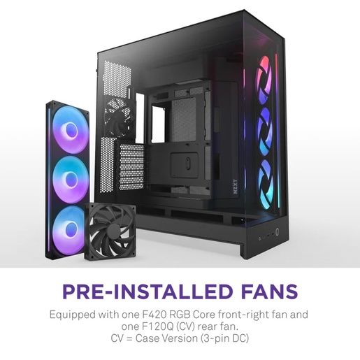 Kućište NZXT H9 Flow RGB 2025, crno