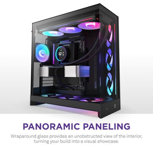 Kućište NZXT H9 Flow RGB 2025, crno