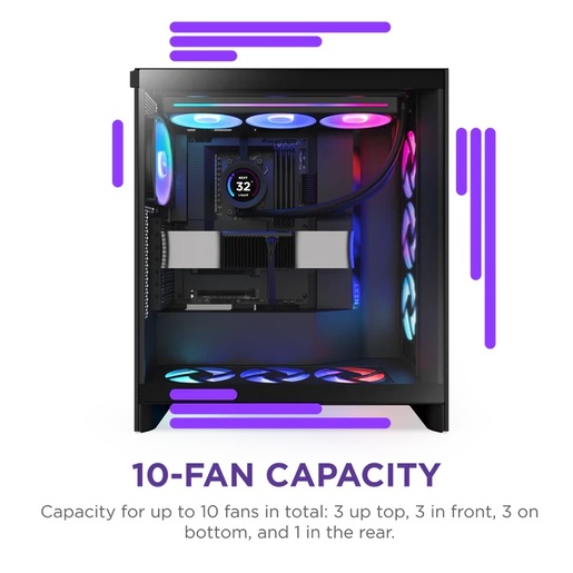 Kućište NZXT H7 Flow RGB 2024, crno