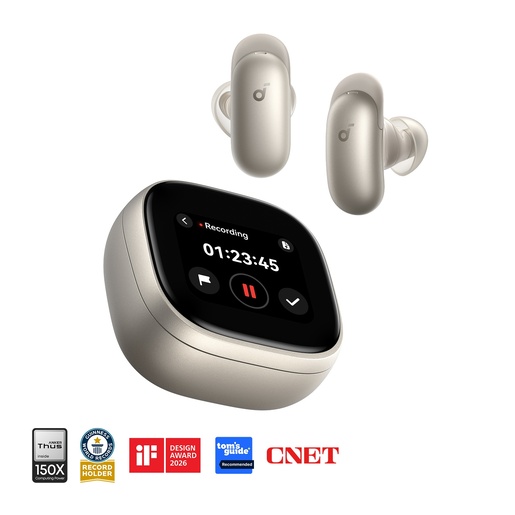 ANKER Soundcore Liberty 5 Pro Max TWS slušalice, ANC, AI Smart Case, zlatne