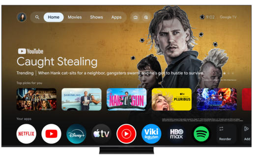 TCL 85" QD-Mini LED TV 85C6K PRO, Premium 4K, Google TV, 144Hz, ONKYO 2.1 audio