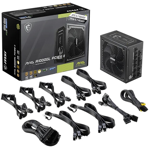 Napajanje MSI MAG A1000GL PCIE5 II 1000W, 80+ Gold, PCIe 5.1