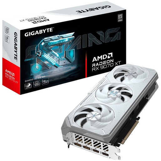 Grafička kartica Gigabyte, AMD Radeon RX 9070 XT GAMING OC ICE 16GB GDDR6, PCIe 5.0, 2x DP, 1x HDMI (GV-R907XGAMINGOCICE-16GD)