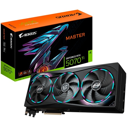 Grafička kartica Gigabyte, nVidia AORUS GeForce RTX 5070 Ti MASTER 16GB GDDR7, PCIe 5.0, 3x DP, 1x HDMI (GV-N507TAORUS M-16GD)