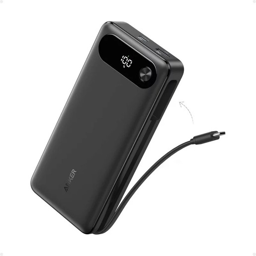 Anker Power Bank 20K 20000mAh, 87W, ugrađeni USB-C kabel, crna