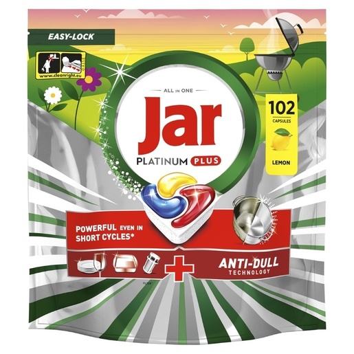 JAR Yellow, kapsule za strojno pranje posuđa, 102 kom