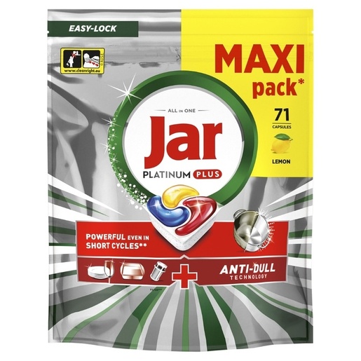 JAR Platinum+, kapsule za strojno pranje posuđa, 71 kom