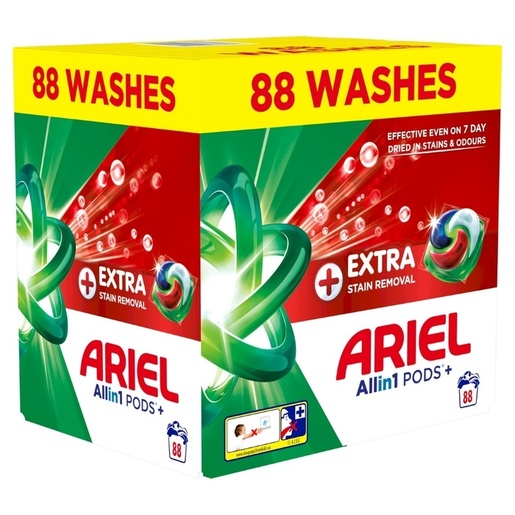 Ariel All-in-1+ Extra Hygiene, kapsule za pranje rublja, 88 kom